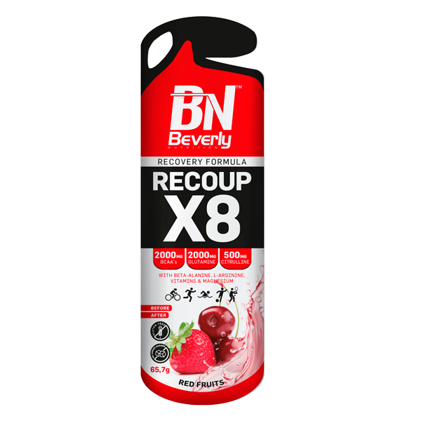 Gel Recoup X8 presentación de 65g del fabricante Beverly Nutrition en la categorÃa post-entreno