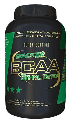 BCAA Ethyl Ester envase de 198 cápsulas de la marca Stacker Europe (BCAA Ramificados)