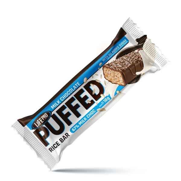 Barrita Puffed Rice Bar bote de 18g de LifePRO suplemento de barritas de carbohidratos