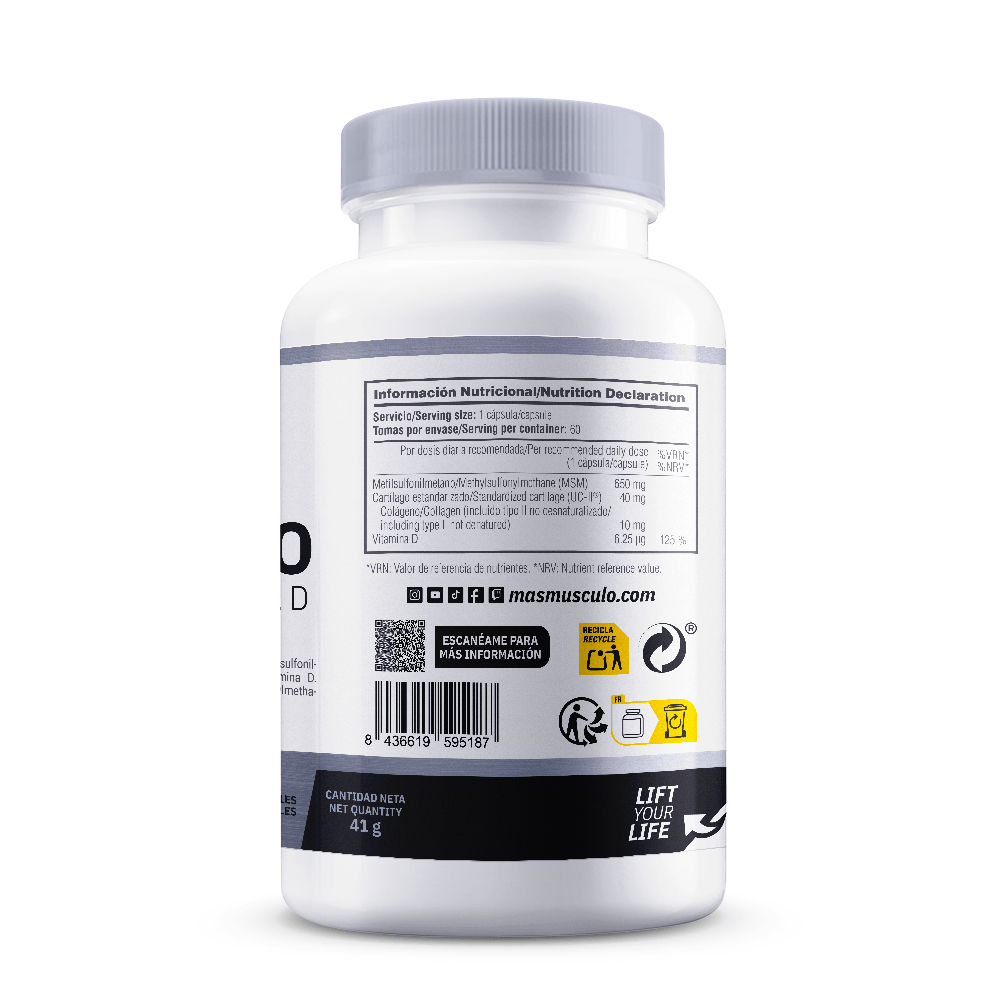 UC-II®-Kollagen mit MSM + Vitamin D von Masmusculo Supplements