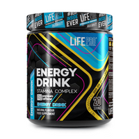 Stamina Energy Drink envase de 300g de LifePRO suplemento de la sección pre entreno