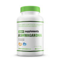 Ashwagandha presentación de 60 cápsulas vegetales del fabricante Smart Supplements