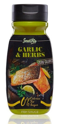 Salsa de Hierbas y Ajo 0% envase de 320ml de Servivita (Salsas Saladas Sin Calorias)
