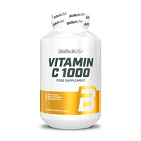 Vitamina C1000 + Rose hips envase de 100 tabletas de la marca Biotech USA