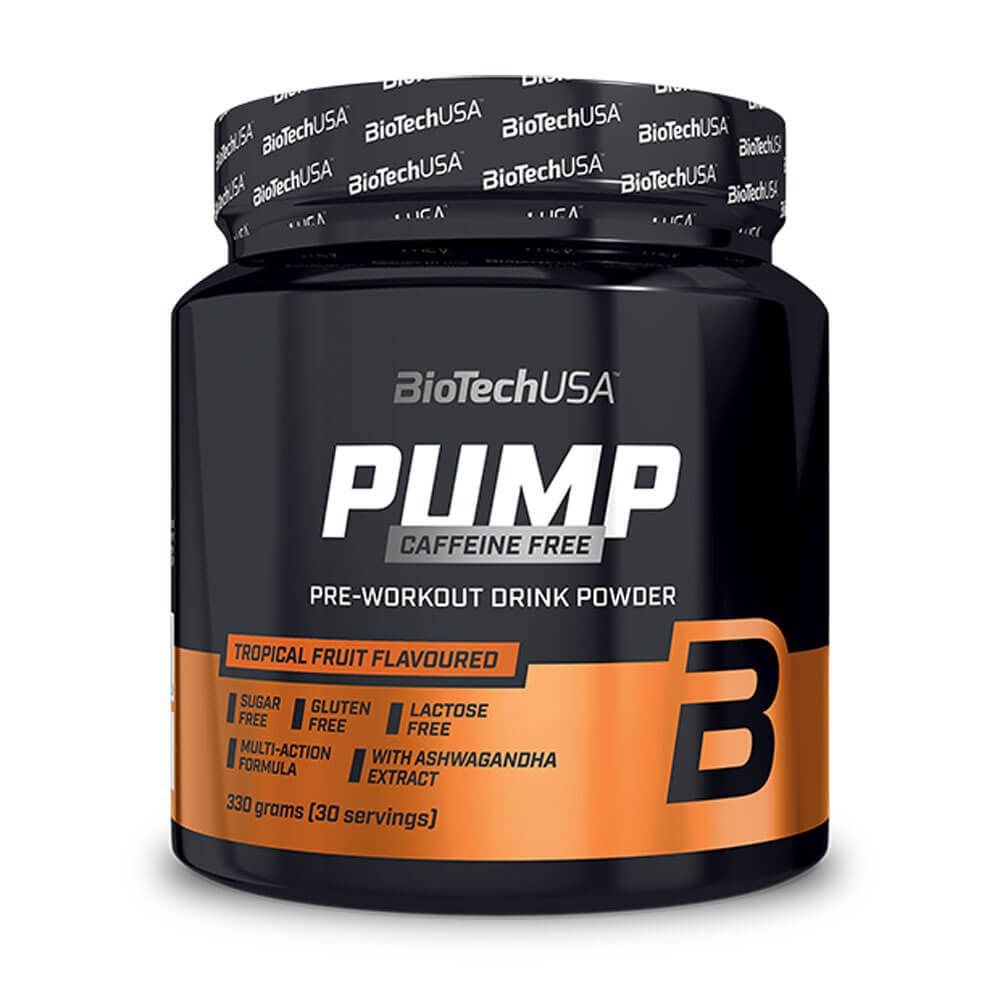 Pump Caffeine Free de 330g de Biotech USA suplemento de la sección pre entreno sin estimulantes