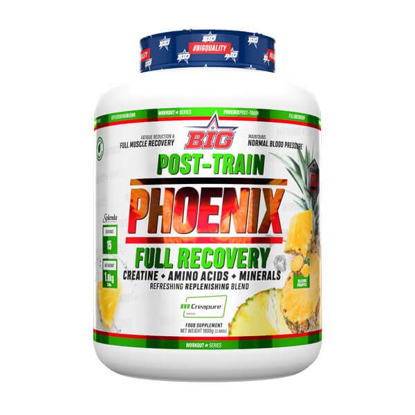 Phoenix envase de 1,8kg dentro de post-entreno de la marca BIG