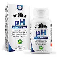 pH Total Control envase de 60 capsules vegetales hecho por VitoBest complemento alimenticio de reguladores ph