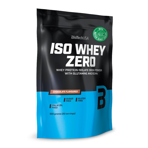 ISO Whey Zero presentación de 500g de la marca Biotech USA suplemento de proteína de aislado de suero isolate