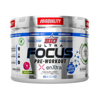Ultra Focus bote de 150g hecho por BIG complemento alimenticio de pre entreno