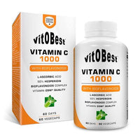 Vitamina C 1000 envase de 60 cápsulas vegetales de VitoBest de la categoría vitaminas