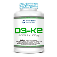 Vitamina D3 + K2 presentación de 60 softgels de la marca Scientiffic Nutrition de la categoría fórmulas para mejora articular