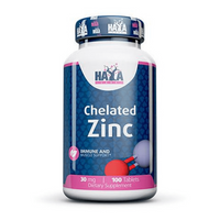 Zinc Quelado 30mg bote de 100 tabletas de la marca Haya Labs - minerales