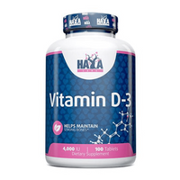 Vitamina D3 4000IU presentación de 100 tabletas hecho por Haya Labs
