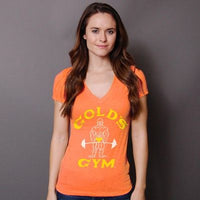 Camiseta Chica Pico Neon Joe Classic de Gold's Gym
