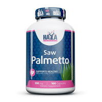 Saw Palmeto 550mg envase de 100 cápsulas de la marca Haya Labs en la sección de prostata