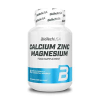 Calcio Zinc Magnesio en 100 tabletas del fabricante Biotech USA complemento alimenticio de minerales