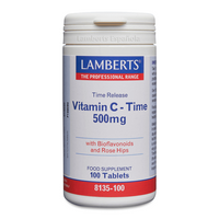 Vitamina C 500mg con Bioflavonoides envase de liberación sostenida de Lamberts