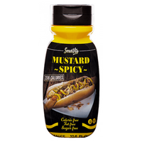 Salsa de Mostaza Picante 0% envase de 305ml de la marca Servivita (Salsas Saladas Sin Calorias)