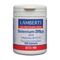 Selenio + Vitamina A+C+E envase de 100 tabletas suplemento de la sección minerales del fabricante Lamberts