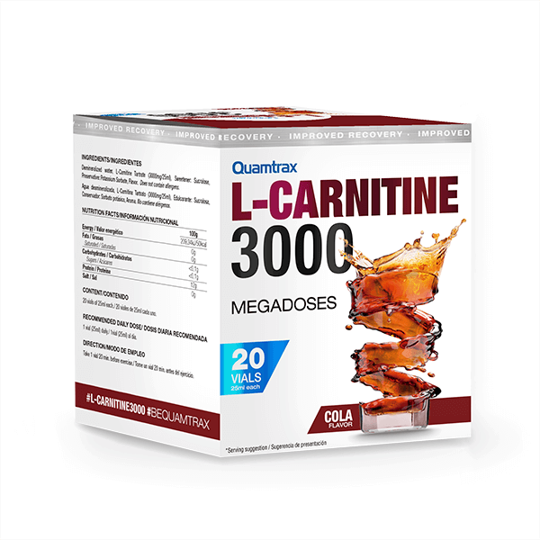 L-Carnitina 3000 envase de 20 viales del fabricante Quamtrax