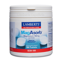 MagAsorb envase de 180 tabletas - magnesio de la marca Lamberts