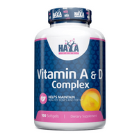 Complejo de Vitamina A y D bote de 100 softgels de la categoría vitaminas por Haya Labs