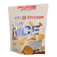 Tasty Rice envase de crema de arroz hecho por LifePRO complemento alimenticio de harina de arroz