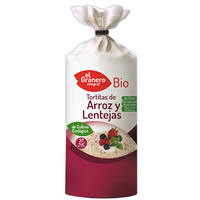 Tortitas de Arroz y Lentejas Bio de 115 g del fabricante El Granero Integral (Pancakes, Tortillas y Creps)