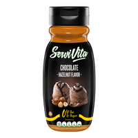 Sirope de Chocolate y Avellanas envase de 320ml del fabricante Servivita en la sección de salsas y siropes dulces sin calorias