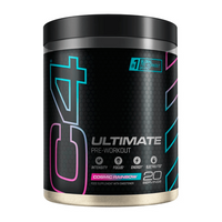 C4 Ultimate presentación de 20 servicios hecho por Cellucor en la sección de pre entreno