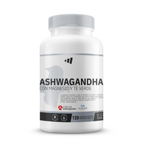 Ashwagandha KSM-66® con Magnesio Albion® y Te Verde bote de 120 cápsulas vegetales por Masmusculo Supplements
