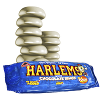 Harlems envase de rosquillas crujientes del fabricante Max Protein (Panaderia Dietetica)