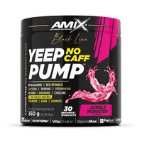 Yeep Pump No Caff en 345g complemento alimenticio de pre entreno sin estimulantes hecho por Amix Nutrition