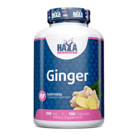 Jengibre 250mg envase de 120 cápsulas vegetales suplemento de digestivos del fabricante Haya Labs