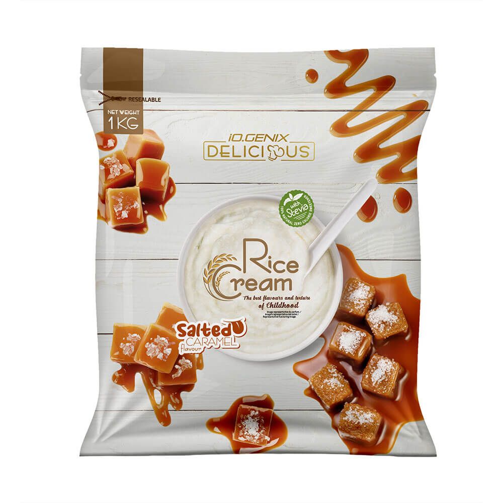 Rice Cream presentación de crema de arroz de la categoría harina de arroz de la marca IO.Genix