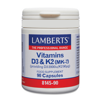 Vitamina D3 y K2 en 90 cápsulas del fabricante Lamberts