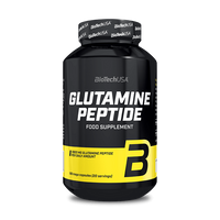 Glutamina Peptide envase de 180 mega cápsulas de la marca Biotech USA