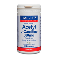 Acetil L-Carnitina 500mg envase de 60 cápsulas por Lamberts
