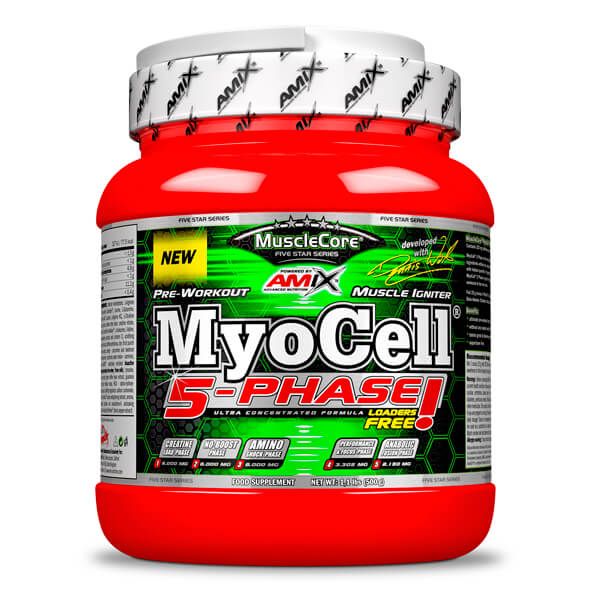 MyoCell 5-Phase en 500g - pre entreno de Amix Muscle Core