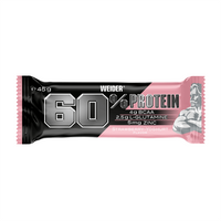 Barrita 60% Protein Bar en 45g por Weider complemento alimenticio de barritas de proteinas