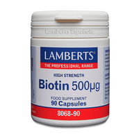 Biotina en 90 cápsulas hecho por Lamberts