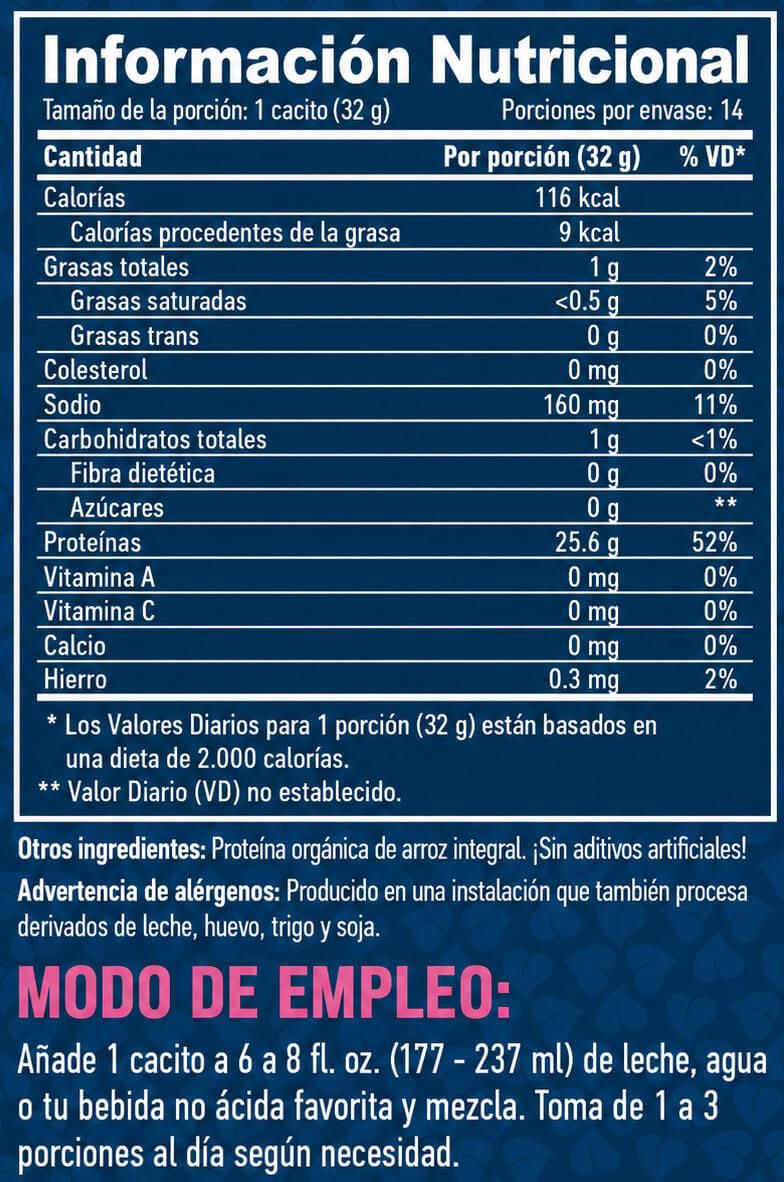 Información nutricional