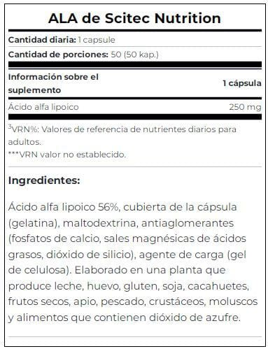 Información nutricional