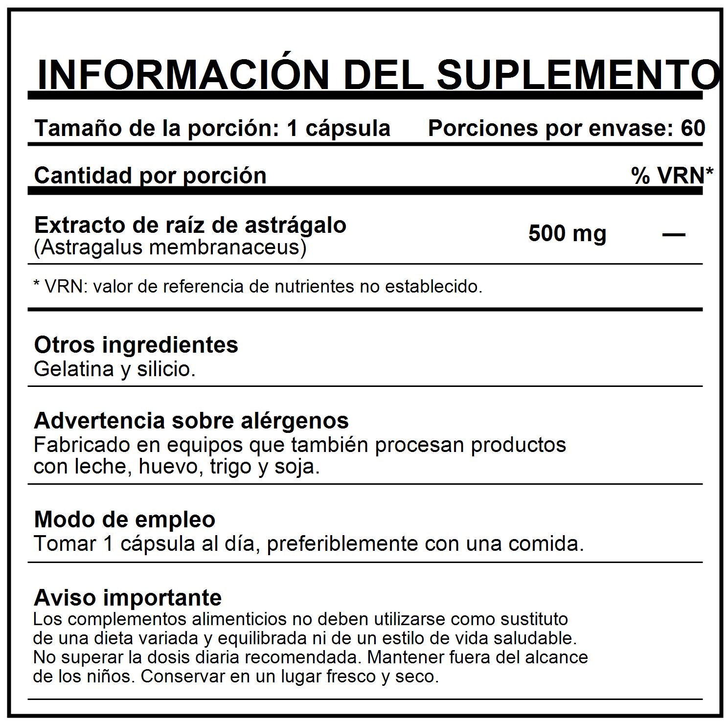 Información nutricional