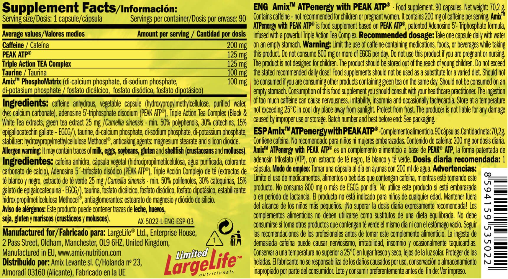 Información nutricional