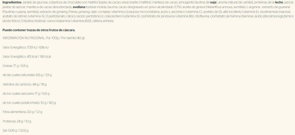 Información nutricional