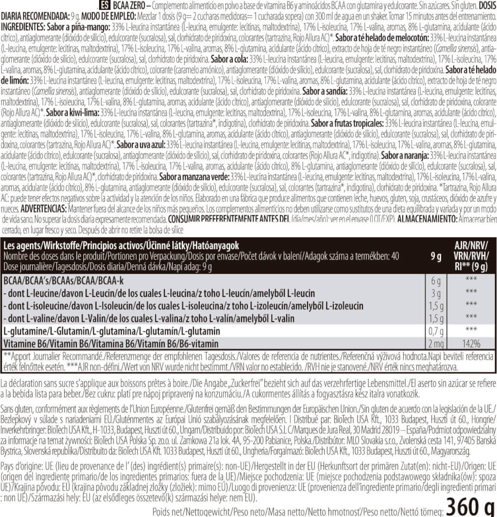 Información nutricional