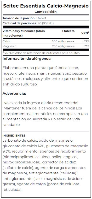 Información nutricional