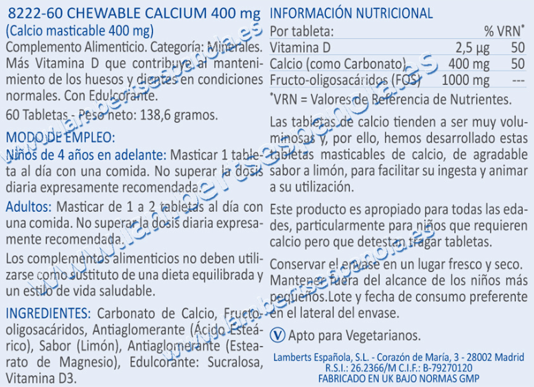 Información nutricional