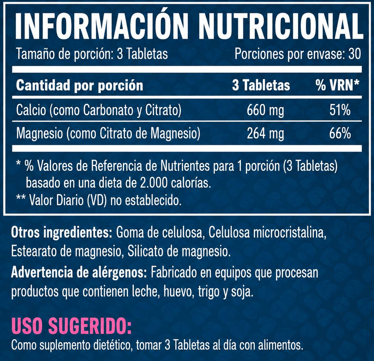 Información nutricional